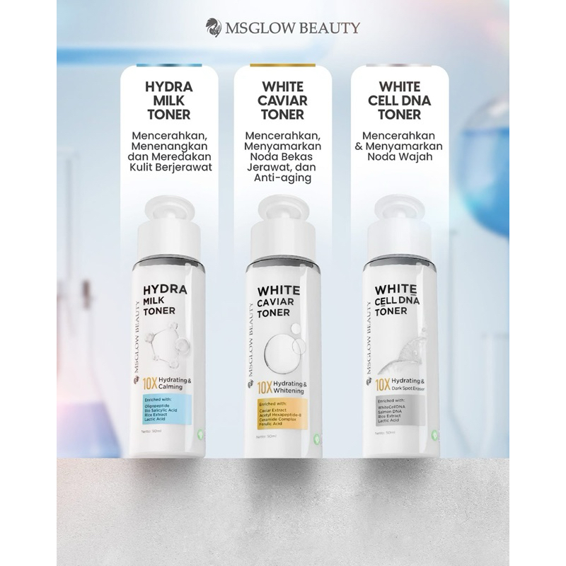 MS GLOW TONER - Kunci Kulit Glowing Ala Orang Korea