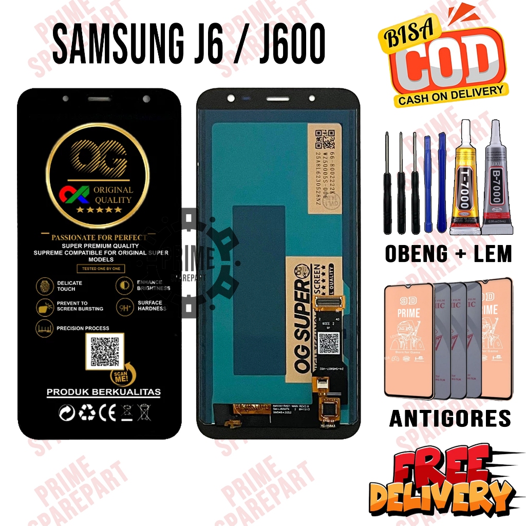 Lcd Touchscreen SAMSUNG J6 2018 / J600 Original Oem Lcd SAMSUNG J6 2018 / J600 Fullset