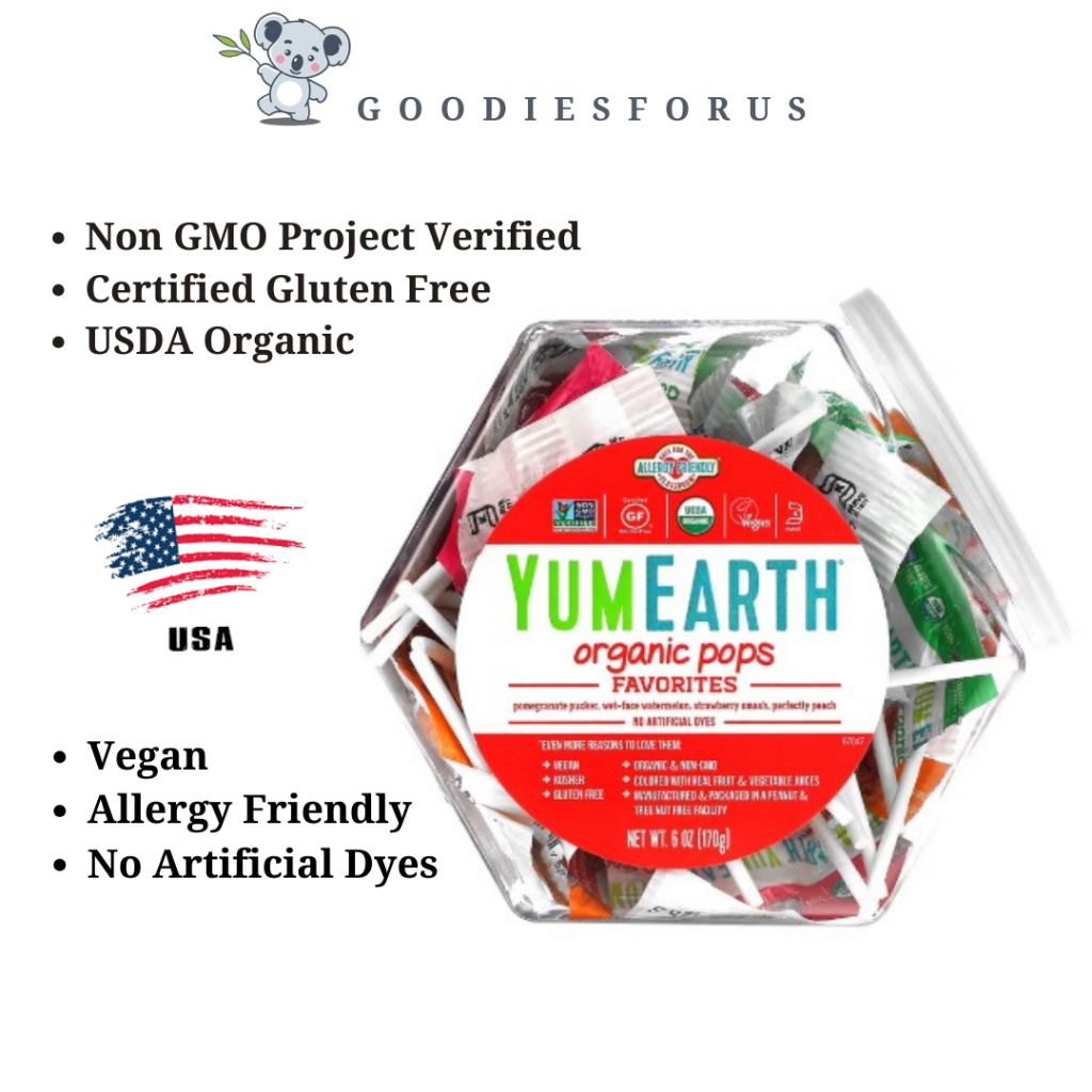 

YumEarth, Organic Pops, Favorites, 6 oz (170 g)/Permen Organik