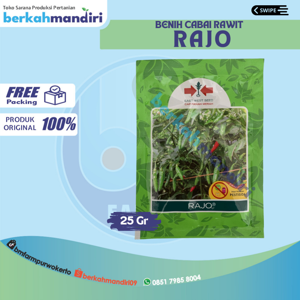 Benih Cabai Cabe Rawit Rajo 2250 Butir Cabe Rajo - Cap Panah Merah