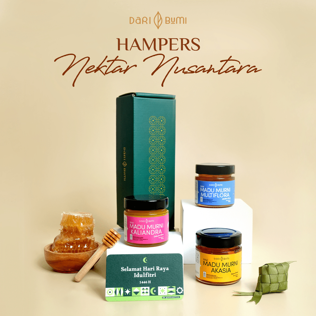 

Dari Bumi Hampers Exclusive Kebaikan Nusantara Premium Madu & Garam Nusantara - Ramadhan Eid Mubarak