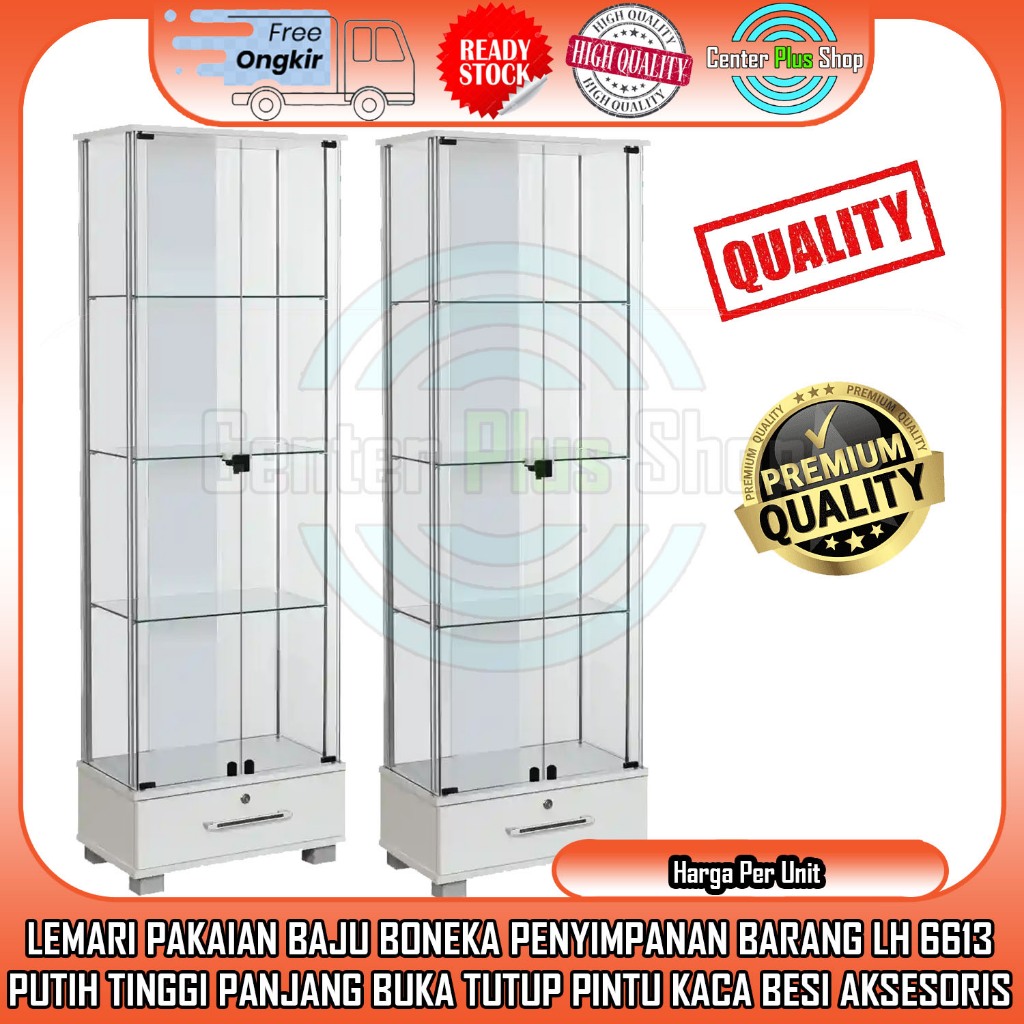 Lemari Lh 6613 Rapi Minimalis Bahan  Sintetis Elegan Penyimpanan Kuat Pintu Almari Furniture Buka Tu