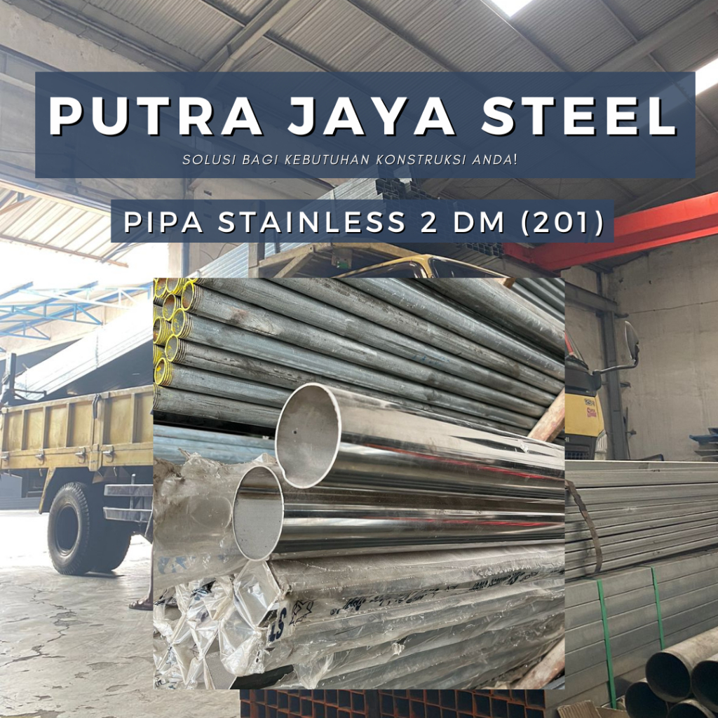 PIPA STAINLESS 2 INCH (201) 6 MTR | PIPA BULAT SS STENLIS SUS 201