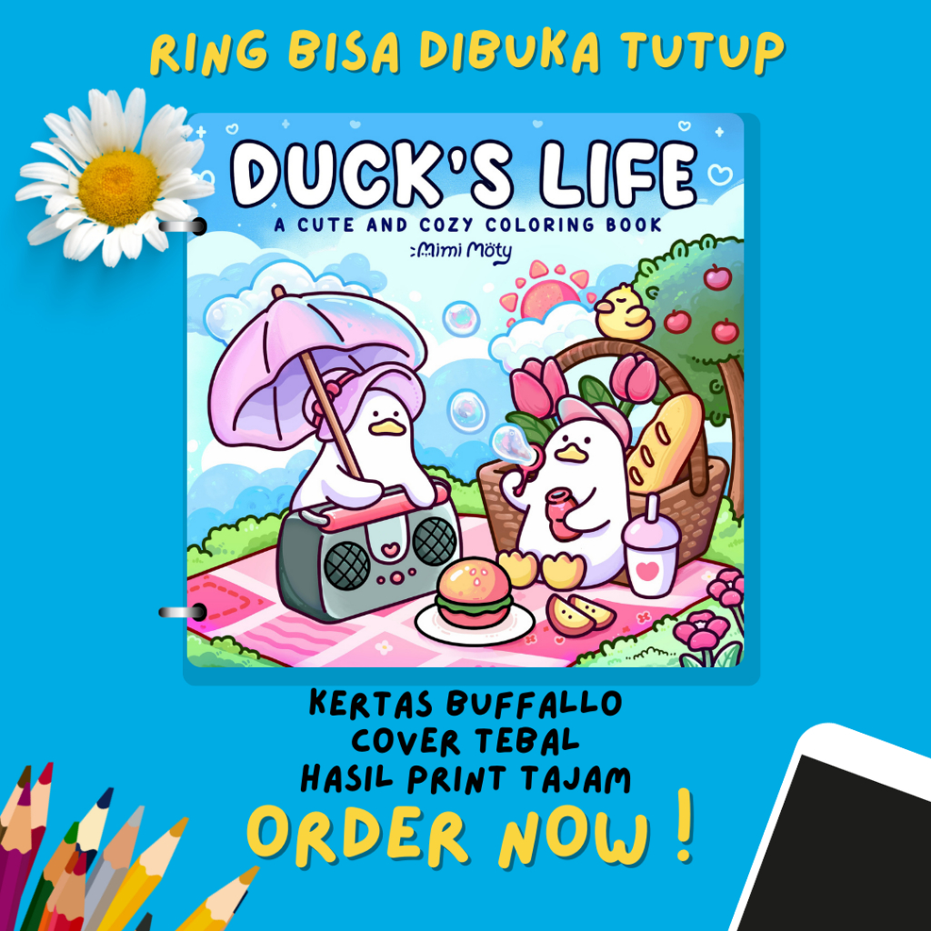 

UNOFFICIAL!! Buku Mewarnai Anak dan Dewasa- Duck's Life book for adults and kids 46 halaman