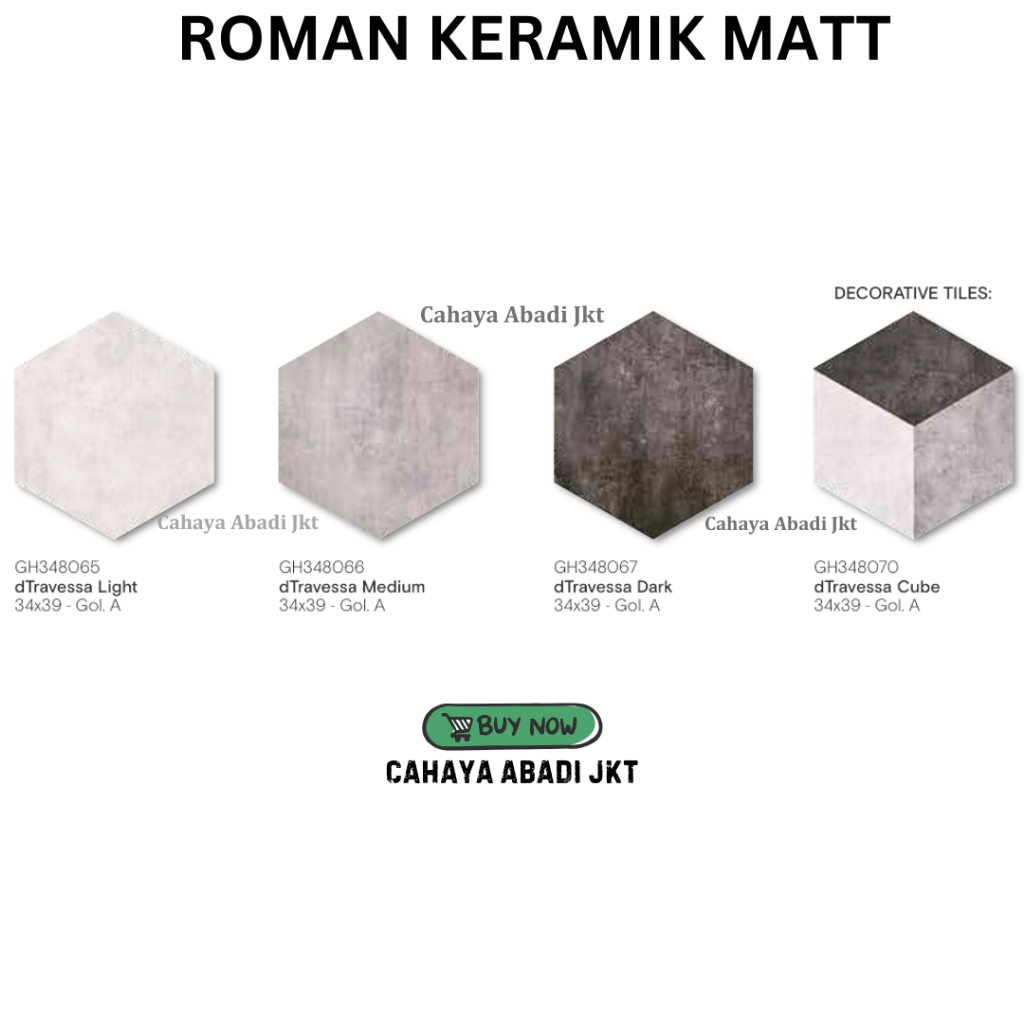 ROMAN KERAMIK Hexagonal dTravessa 34x39 GH348067(House of Roman)