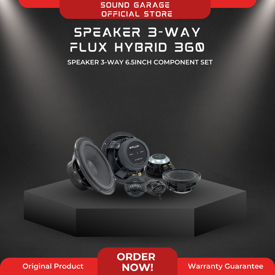 SPEAKER 3-WAY COMPONENT SET FLUX HYBRID SERIES 360 3WAY