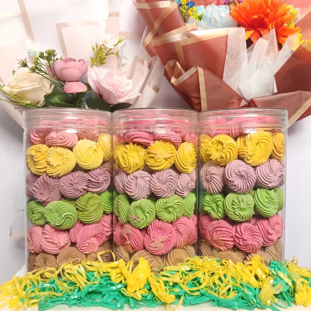 

Cookies Mawar Warna-Warni