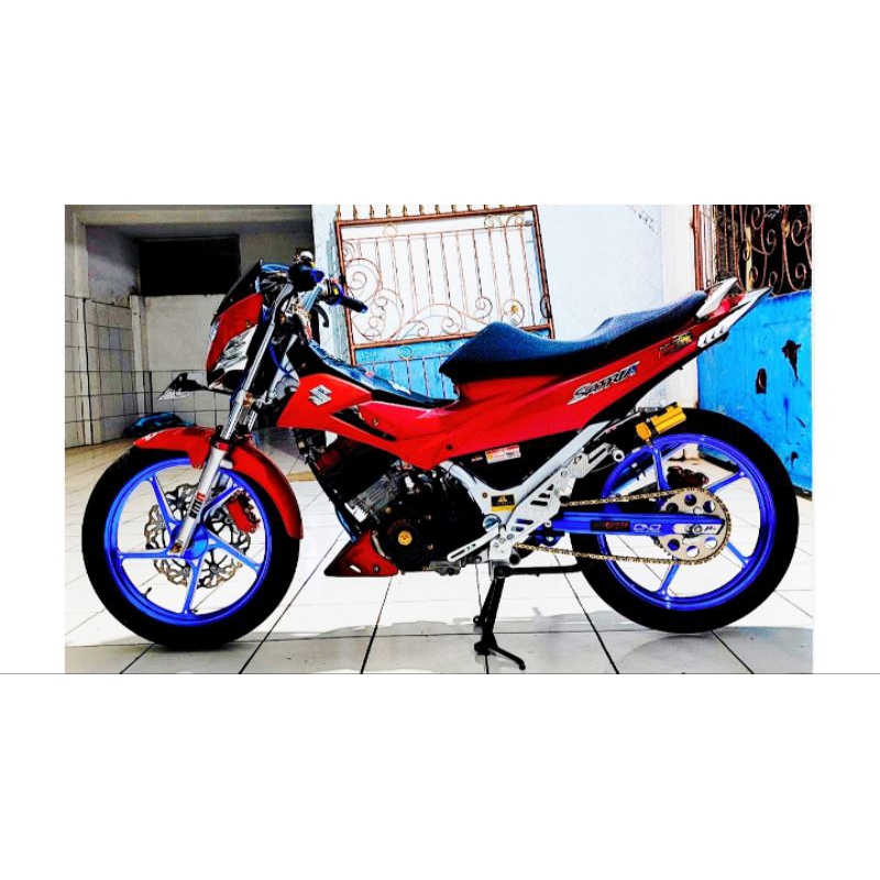 cover ori mesin cabutan blok mesin Satria FU raider 150 ori SGP sudah repaint hitam merah cat duco