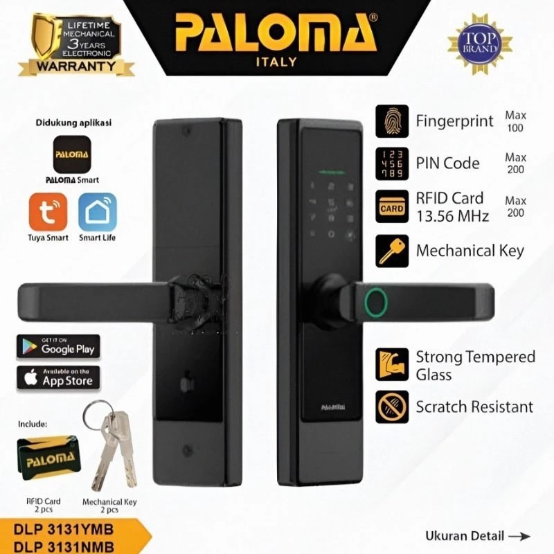 PALOMA DLP3131 SMART DIGITAL LOCK (TUYA)