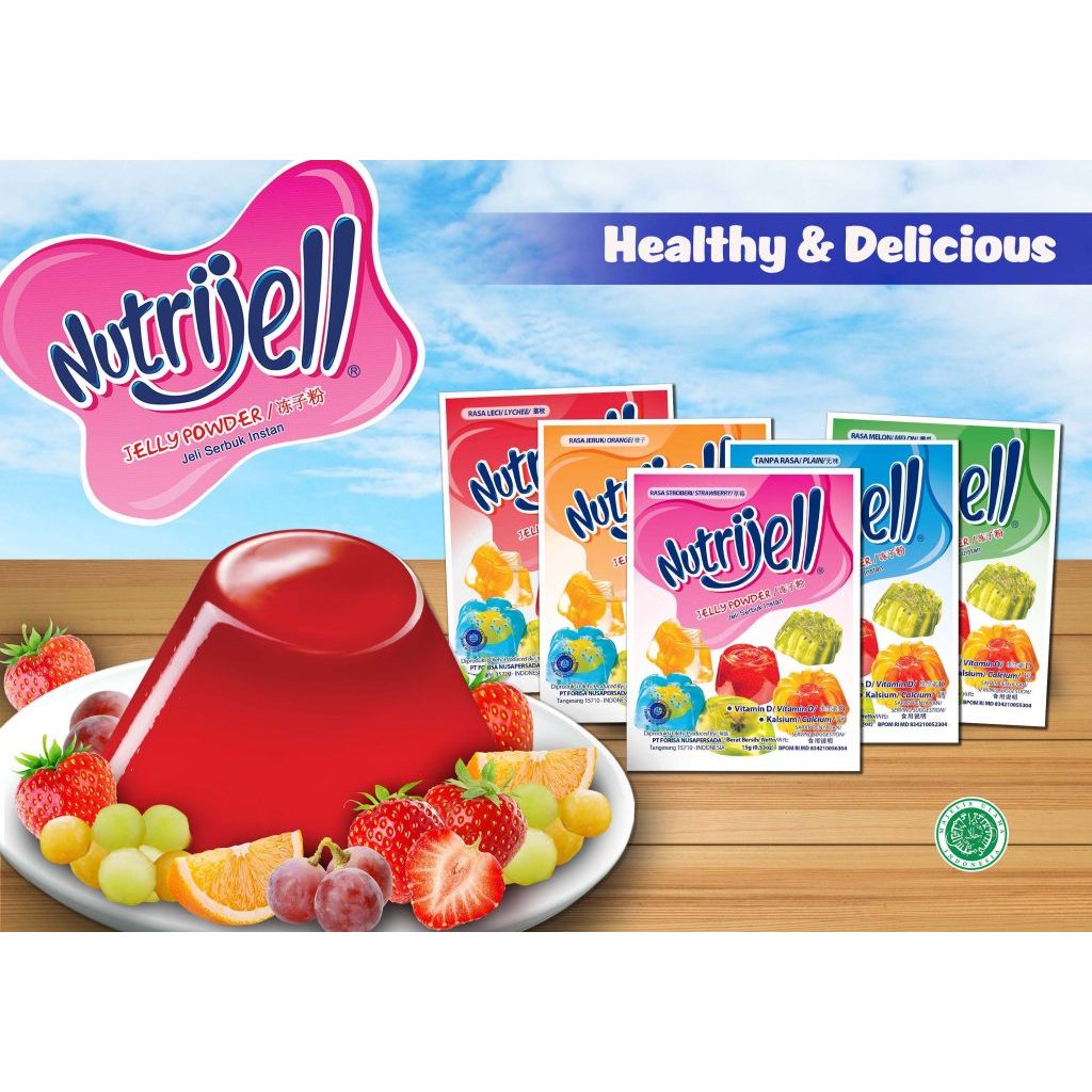 

NUTRIJELL JELLY GRAPE / STROBERI / LECI / PLAIN / COKLAT