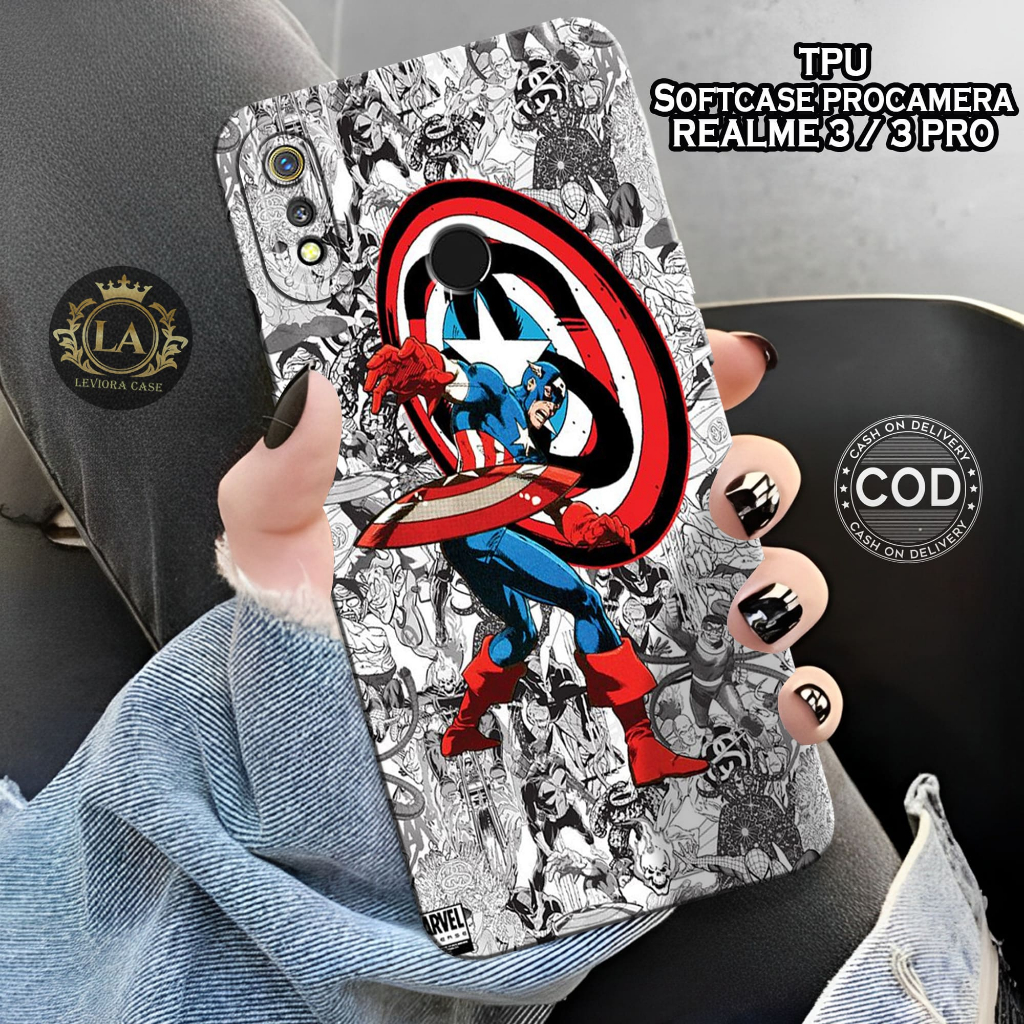 Case REALME 3 / 3i / 3 Pro - Leviora Case - Fashion Case Spiderman - Softcase REALME 3 / 3i / 3 Pro 