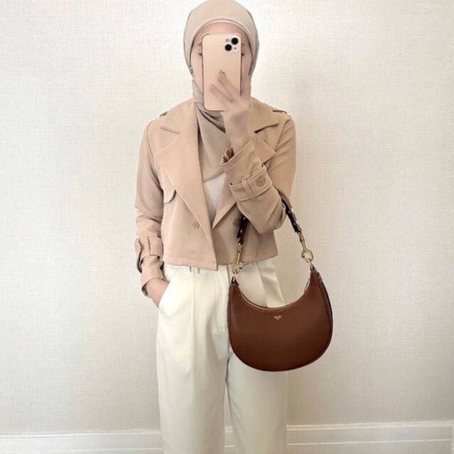 BELLA MOSA Agnes Blazer Wanita Kerja Premium Blazer Atasan Formal Casual Korea Outer Vintage Atasan 