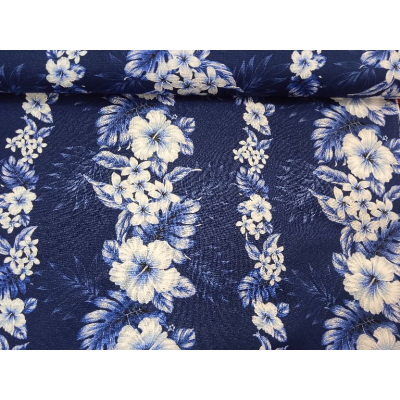 KAIN KANVAS PREMIUM IMPORT MOTIF BUNGA SEPATU TROPICAL