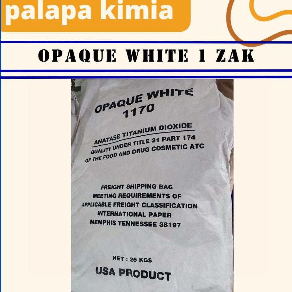 

OPAQUE WHITE 1 ZAK 25 KG BEST PRODUCT/PEMUTIH MAKANAN DAN MINUMAN FOOD GRADE