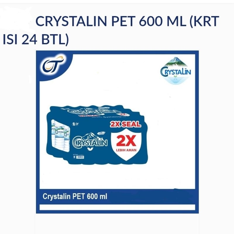 

crystal pet 600 ml (krt isi 24 btl )