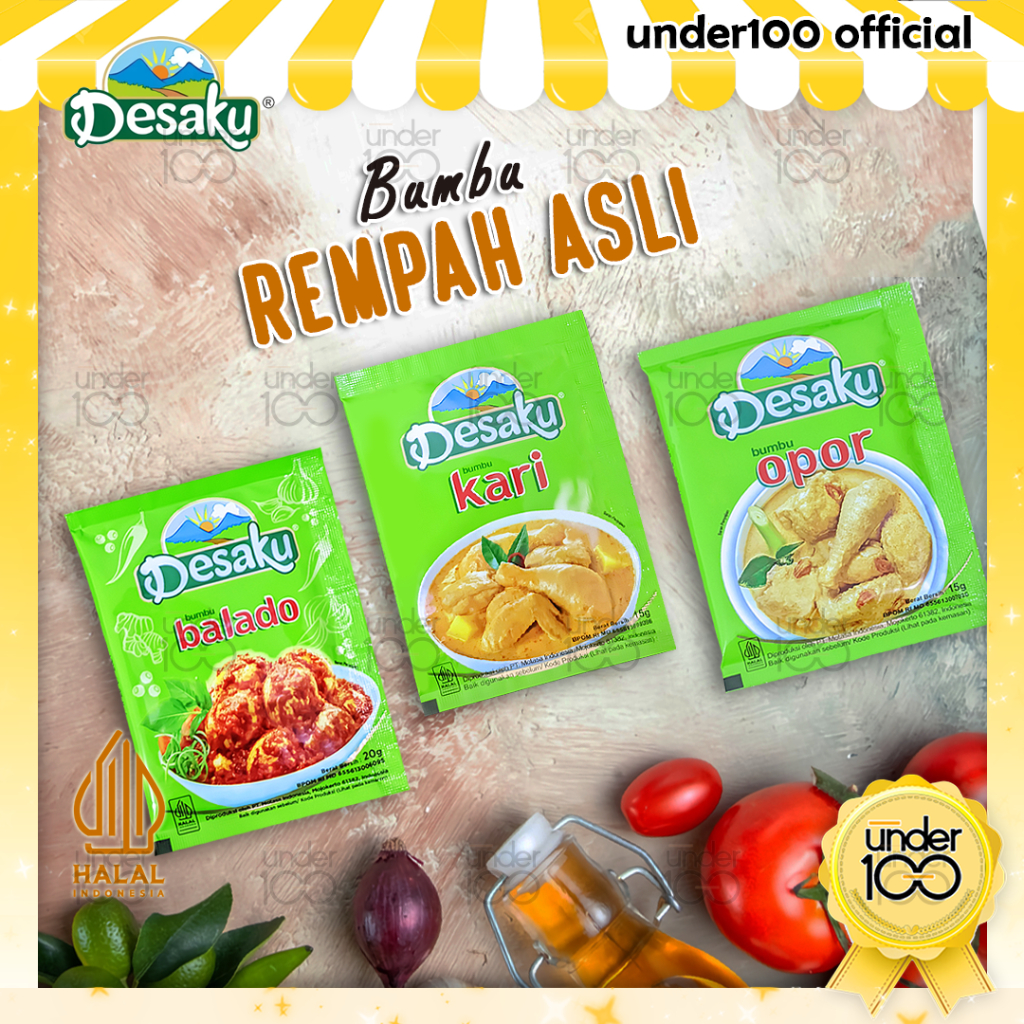 

❤ Under100 ❤ Desaku Bumbu Balado | Bumbu Opor | Bumbu Kari | Bumbu Bubuk Instan 1 Pcs | HALAL BPOM