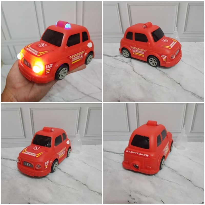 Mainan Mobil Bump Go Bisa Keluar Uap Asap - Mainan Mobil Bumpgo Pemadam - Mainan MobIl Bumpgo Polisi