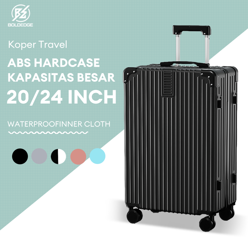 BoldEdge Koper 20/24 Inch Kabin Bagasi Koper KAPASITAS BESAR Anti Air Ringan Tahan Banting