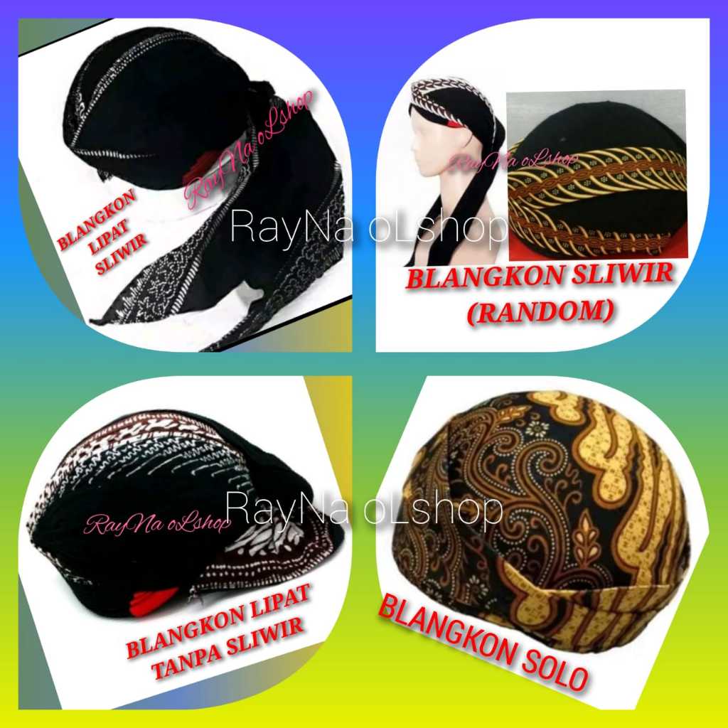 TOPI JAWA ADAT SOLO JOGJA | BLANGKON SLIWIR | BLANGKON LIPAT SLIWIR | BLANGKON LIPAT TANPA SLIWIR | 