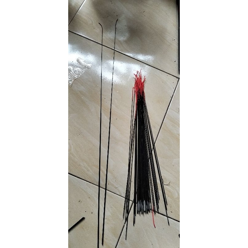 ujung joran pucukan tegek termurah fiber ruas pendek 35 - 40cm