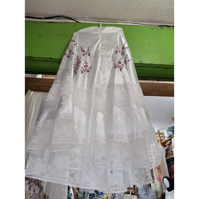 Mukena sutra bordir rempel asli bukittinggi