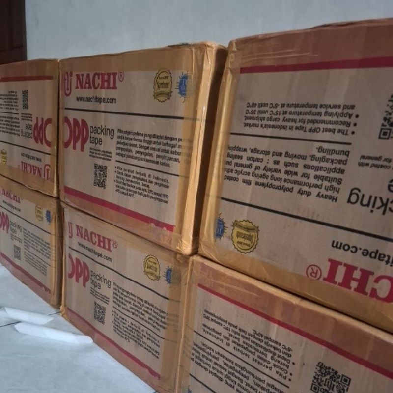 

(Dus) Nachi RED Opp Packing Tape Lakban Transparan 48 mm x 90 yard