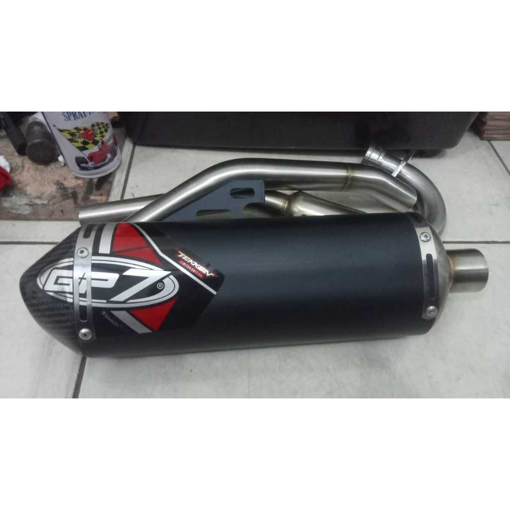 Knalpot gp7 Tekken carbon klx crf wr155 knalpot klx crf wr tekken gp7