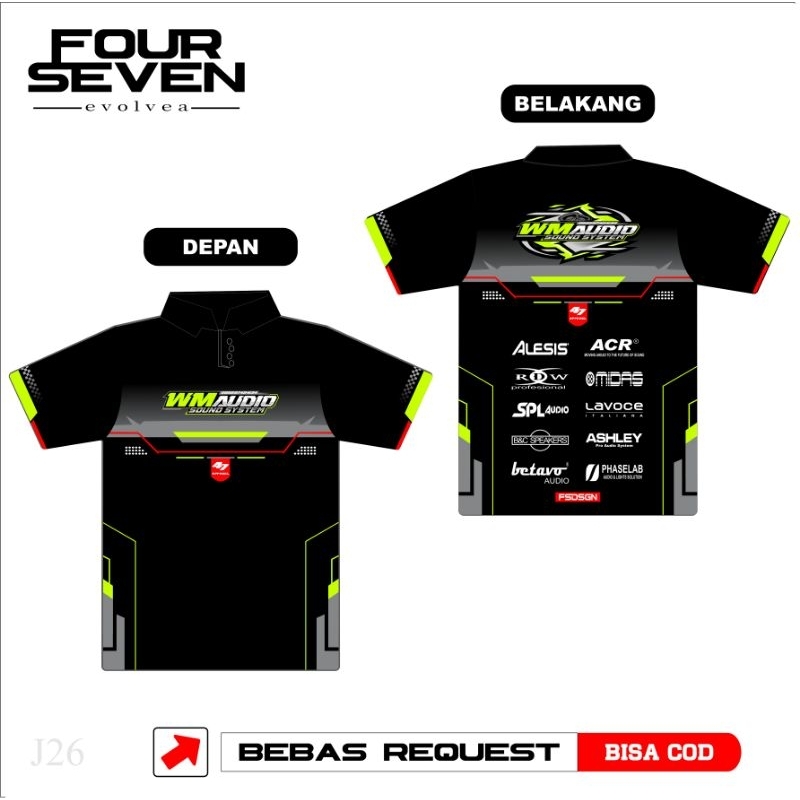 Jersey racing bisa ganti nama dan sponsor jersey custom sound system kaos jersey pria wanita unisex 