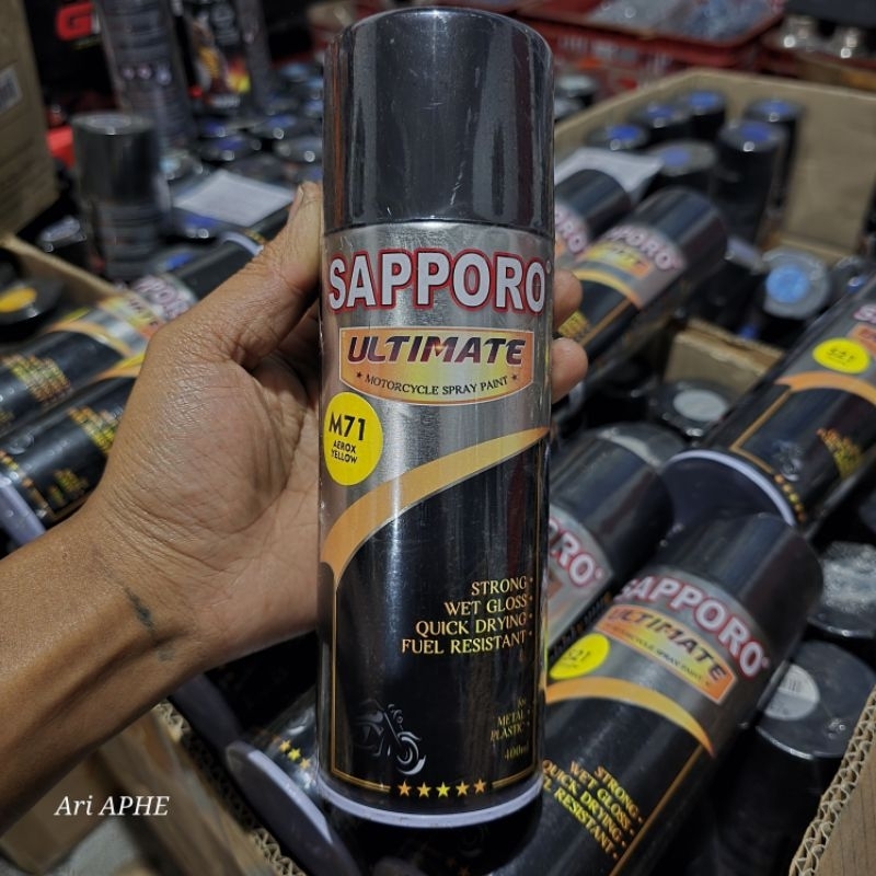 PROMO Sapporo Ultimate Aerox Yellow M71 Kuning aerox 400ml - cat semprot spray pylox pilok