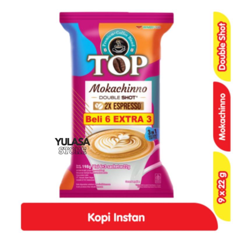 

Top Coffee Kopi Instant 3 In 1 (6+3) Mokachinno 198g - Yulasa Store