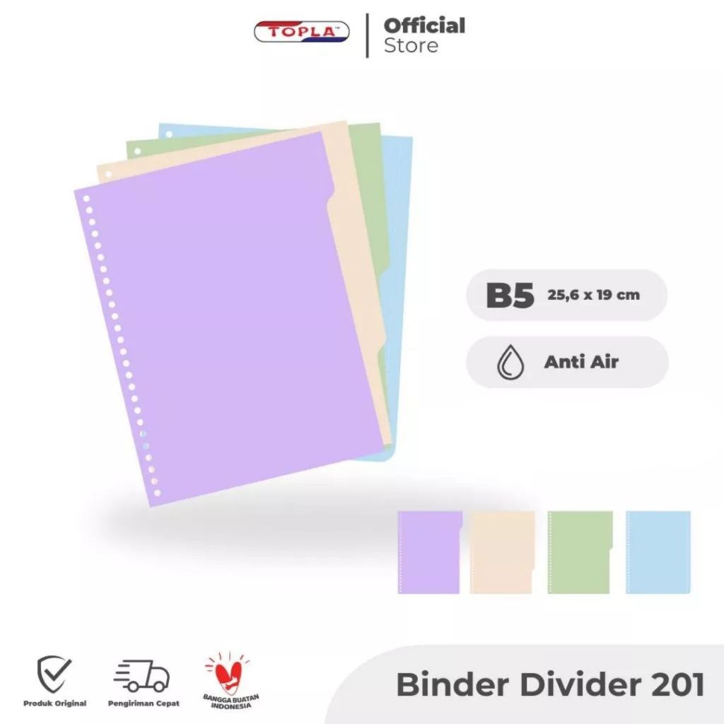 

Binder Divider B5 Topla DV-201 ( Index Pembatas Binder Note B5 26 Ring )