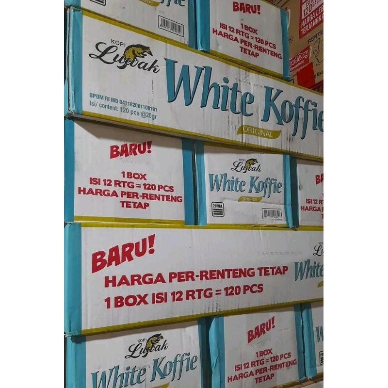 

kopi luwak white kopi 1 dus 12 renteng