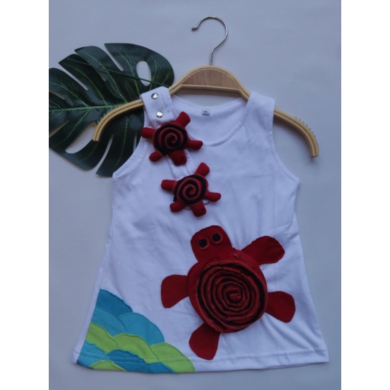 Dress Anak Little Twisty Turtle - Dress Lucu & Nyaman Untuk Si Kecil/ Little Twisty Turtle Dress / D