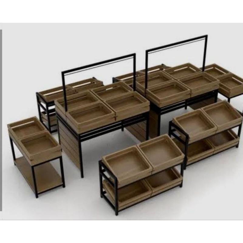 rak buah rak sayur kayu minimalis serbaguna