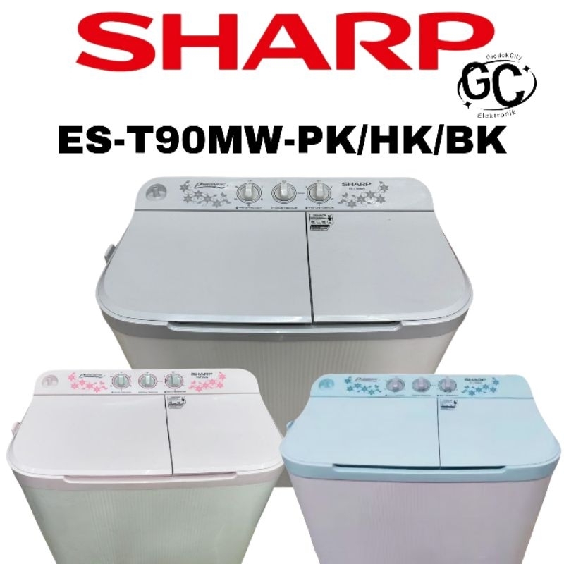 Mesin Cuci Sharp 2 Tabung SHARP ES-T90MW (9kg)