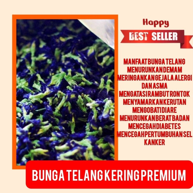 

Bunga Telang kering kualitas bagus 20 gram