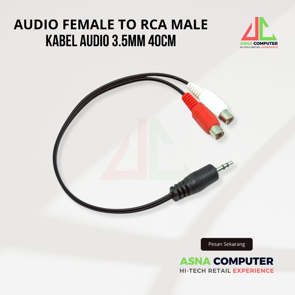 Kabel Audio RCA to Aux 3.5mm Converter Jack RCA Hifi Konektor Speaker