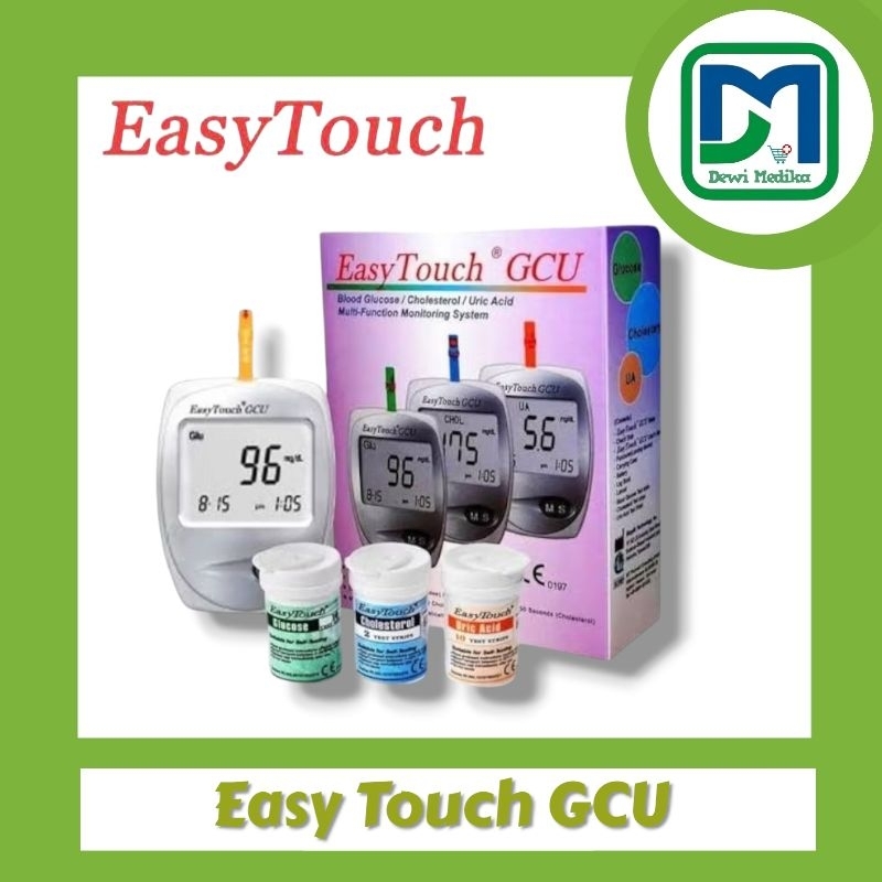 Easy Touch GCU  Alat Test Gula Darah Easy Touch  Cek Gula Asam Urat Kolesterol Easy Touch