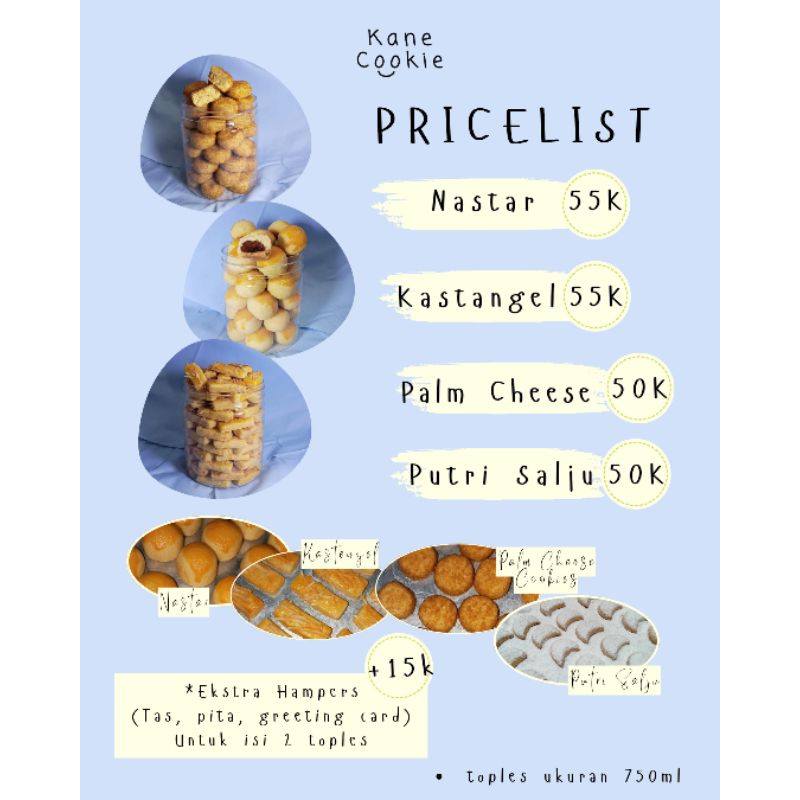 

PAKET HAMPERS ISI 2 TOPLES BEBAS PILIH VARIAN KUE LEBARAN BY KANE COOKIE