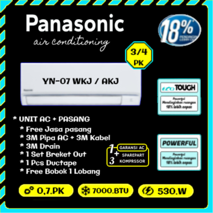 AC PANASONIC 3/4PK ** STANDART *  + PASANG