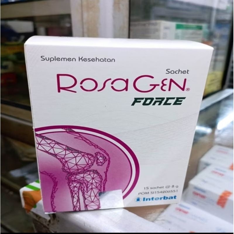 ROSAGEN FORCE 15 SACHET ORIGINAL ROSAGEN ASLI OBAT PERSENDIAN TULANG OTOT ROSAGEN ASLI ORIGINAL