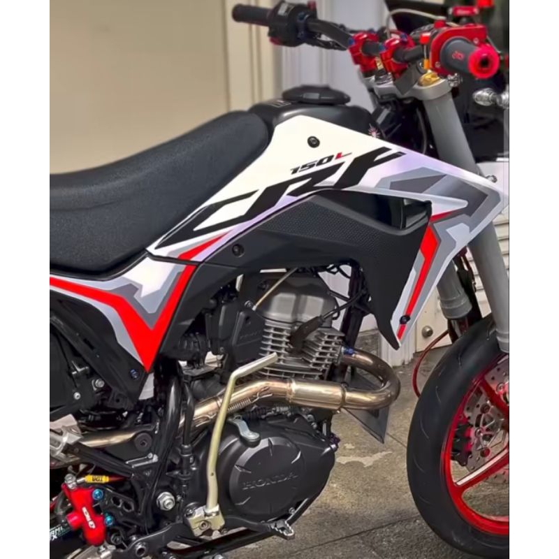 Striping CRF 150 L Putih 2020 2021 Sticker Lis Decal Standard Original Honda CRF Putih 2020 2021