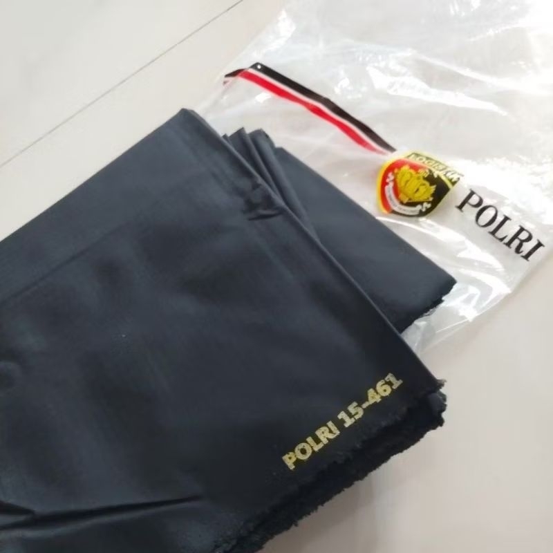 Bahan Kain PDL HITAM Jatah polri baju + celana PDL HITAM BRIMOB POLRI seragam satpam security Hitam