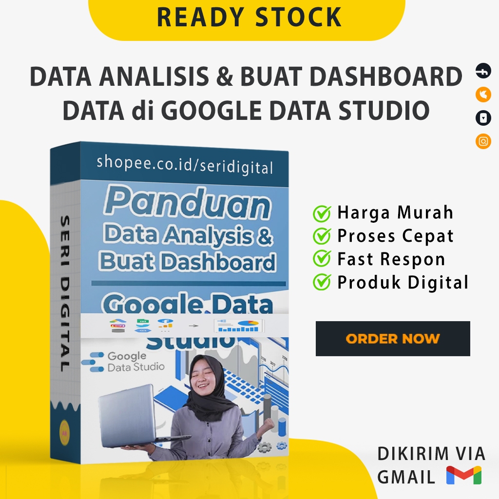DATA ANALISIS & BUAT DASHBOARD DATA di GOOGLE DATA STUDIO - Ecourse Data Studio Lengkap