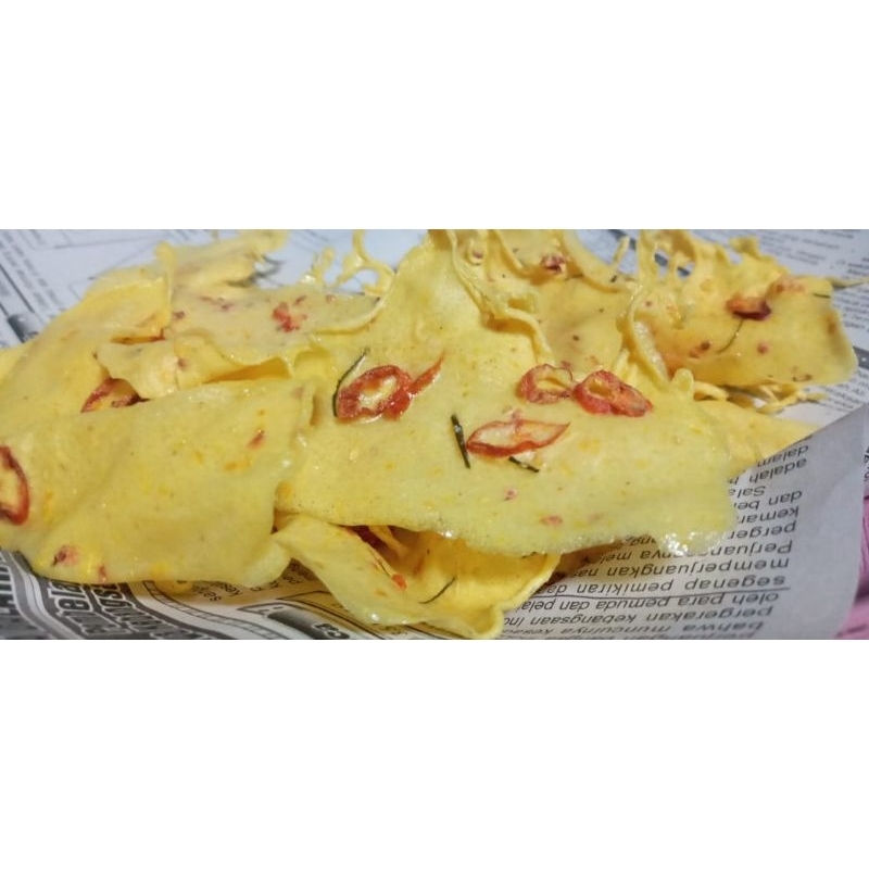 

Peyek lombok gurih pedas 1kg homemade