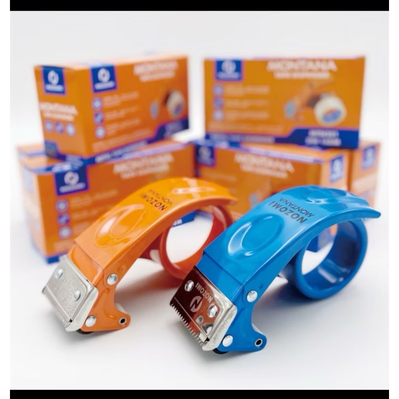 

Dispenser Lakban Dispenser Tape Cutter Besi Warna Merah Atau Biru Original 100%