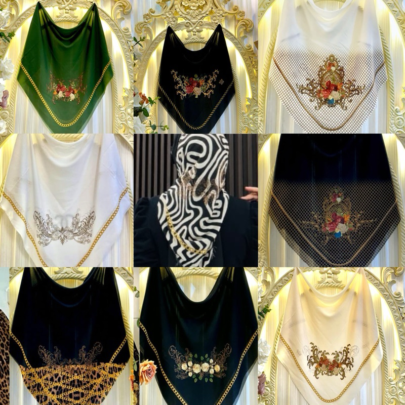 HIJAB MOTIF BARU KERUDUNC|SEGI4|TERBARU 2023|GUCCI|ORI SHR REALPICTSIAP KIRIM