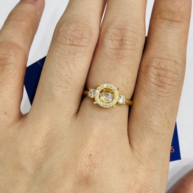 Cincin fashion dancing stone emas 20K banyak motif