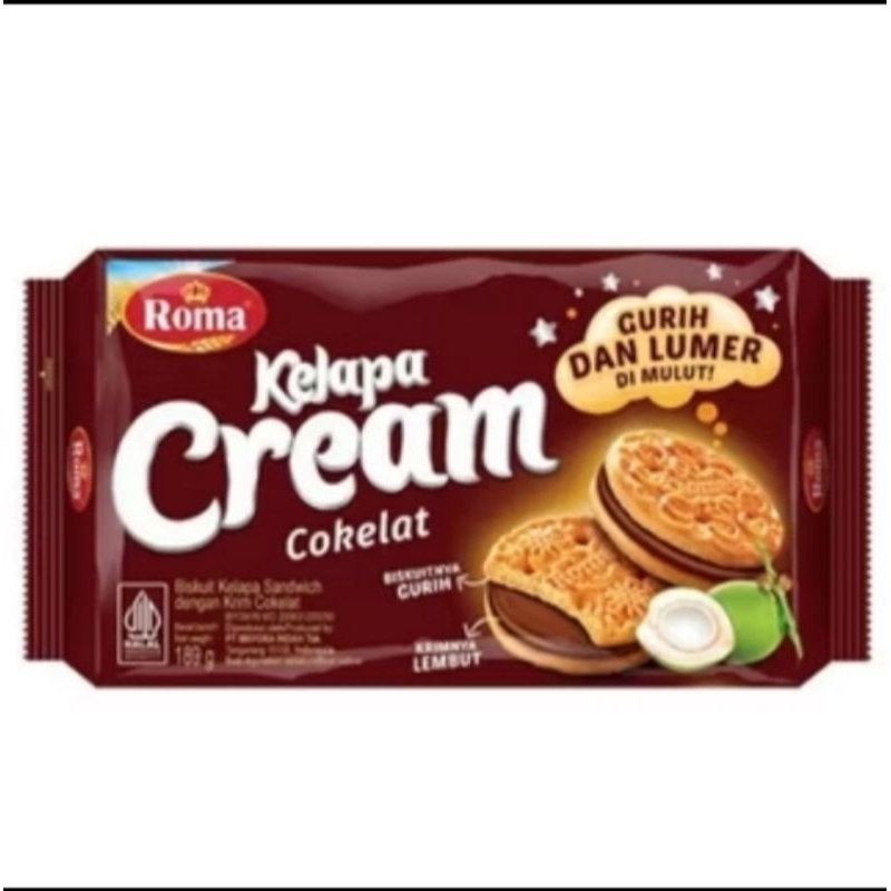 

Roma kelapa cream cokelat 189Gr