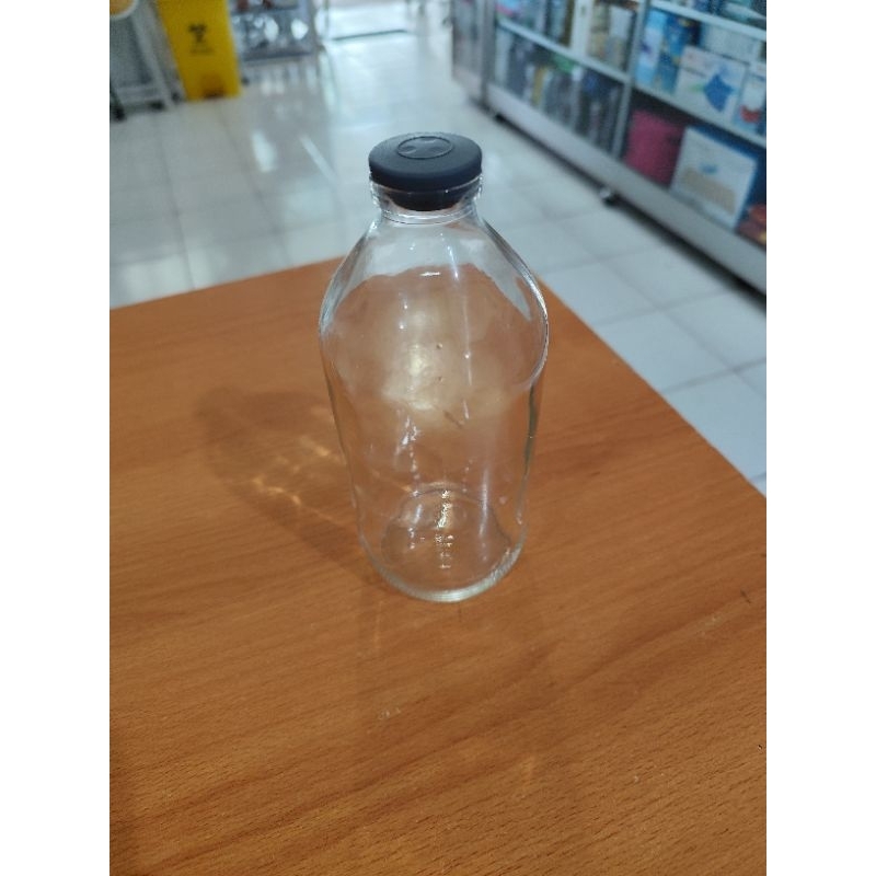 Botol kaca putih tutup karet 500 ml / botol kaca Asi 500 ml